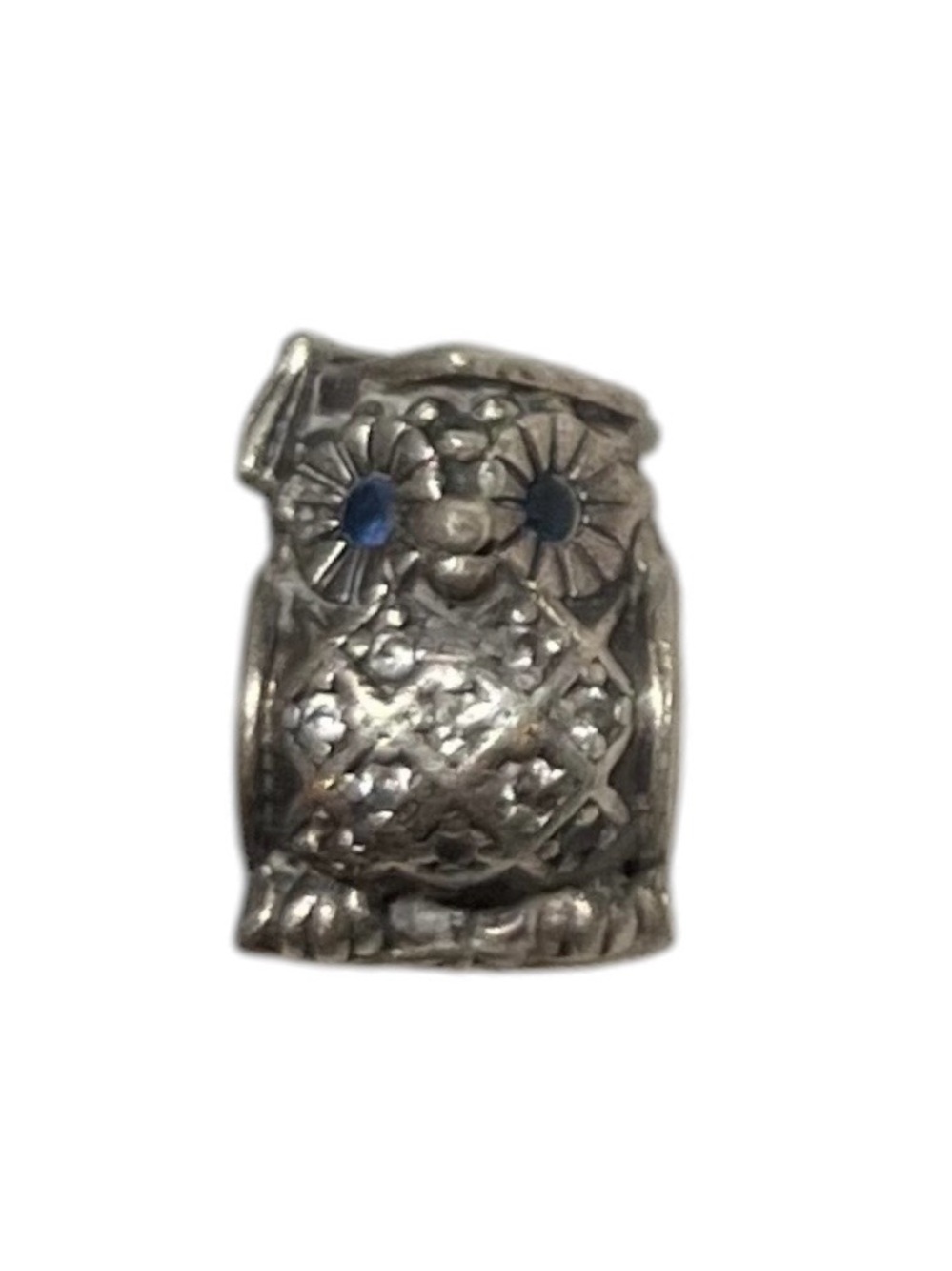 Authentic Pandora ALE Sterling Silver 925 
Graduate Owl Charm Blue Eyes